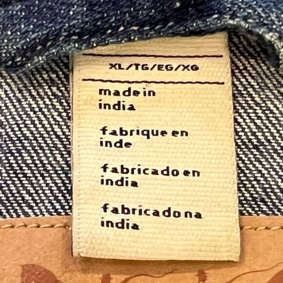 Levi’s Kid's Denim Jean Trucker Jacket Size XL 16 Medium Wash Unisex - Picture 10 of 11